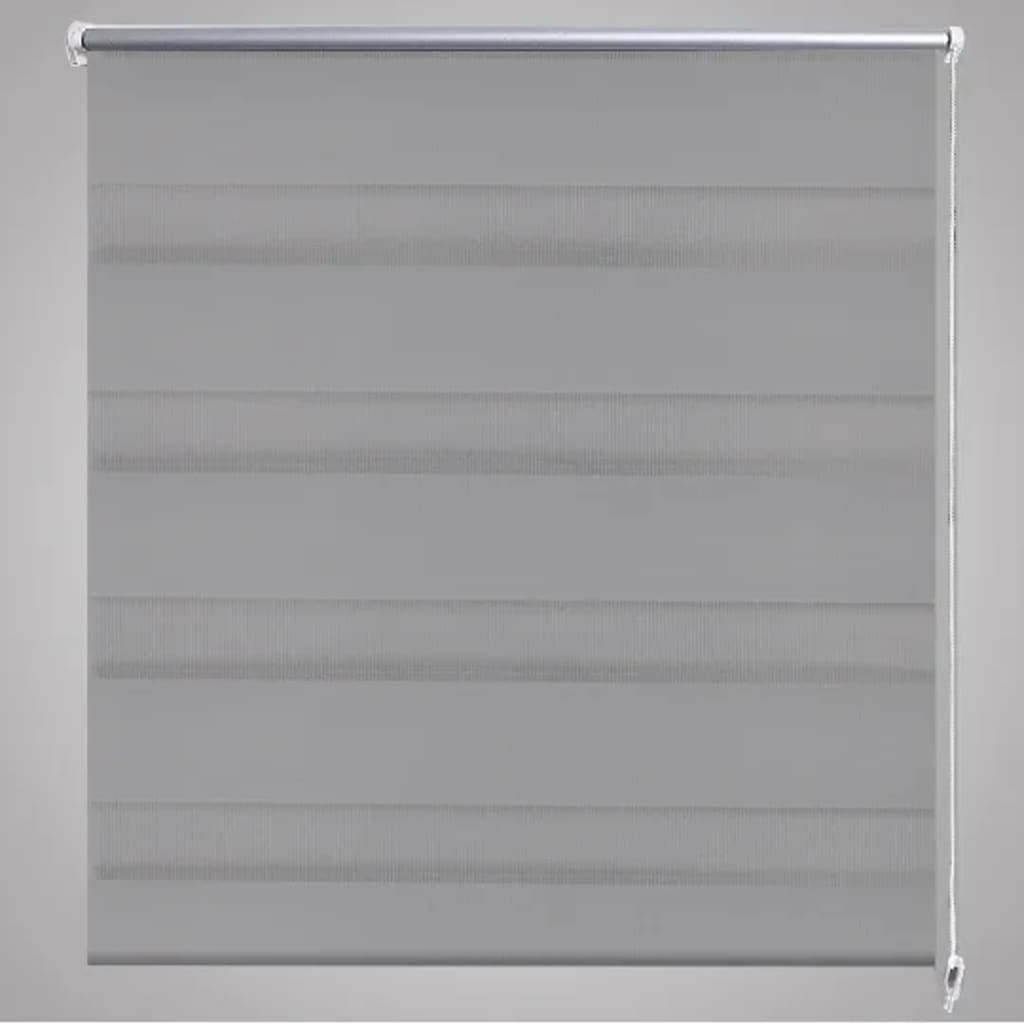 Estore de rolo 90 x 150 cm, linhas de zebra / Cinza