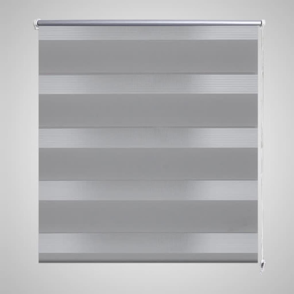 Estore de rolo 100 x 175 cm, linhas de zebra / Cinza