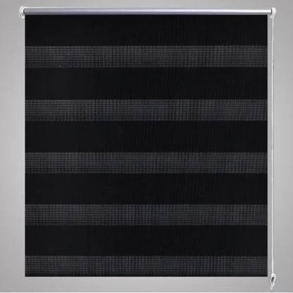 Estore de rolo 120 x 175 cm, linhas de zebra / Preto