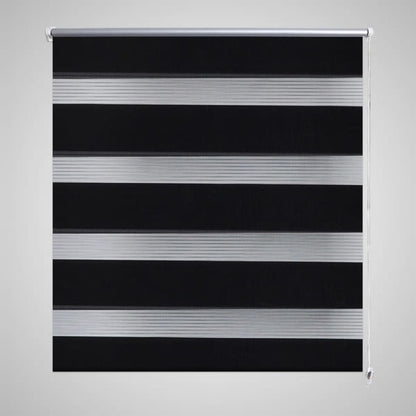 Estore de rolo 120 x 175 cm, linhas de zebra / Preto