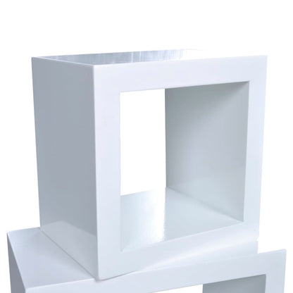 Conjunto prateleira cubo branco 3 peças