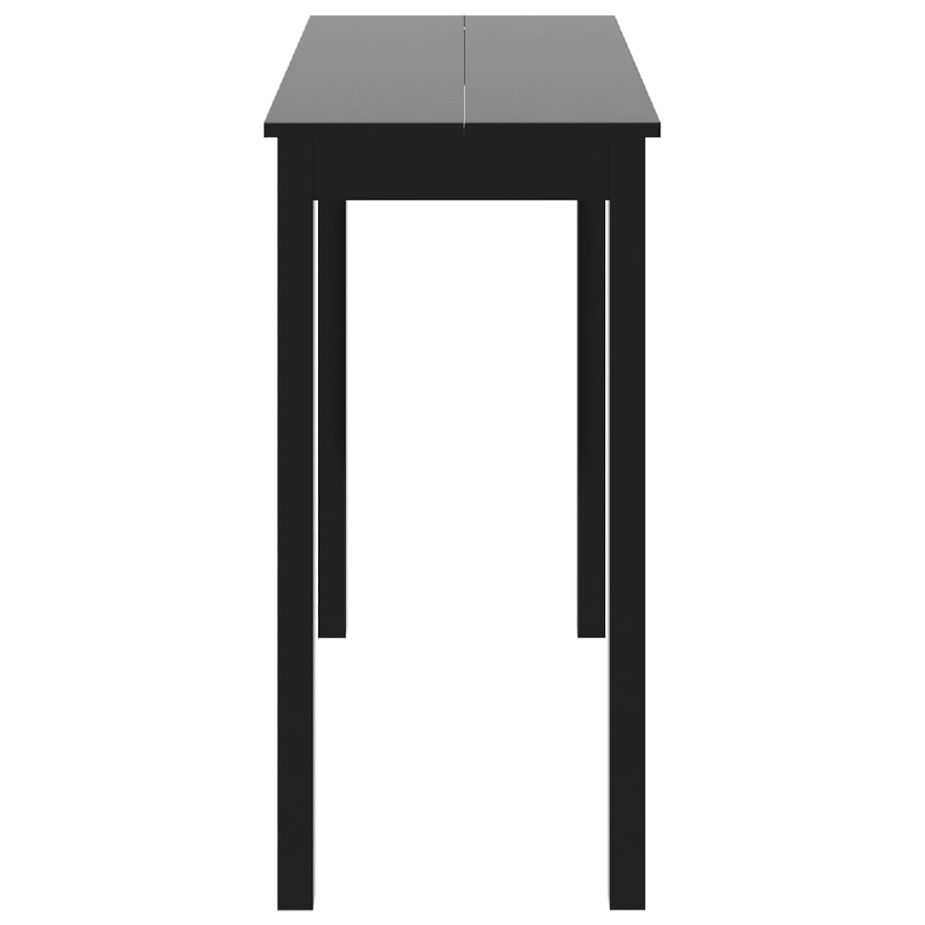 Mesa de bar em MDF preto 115x55x107 cm