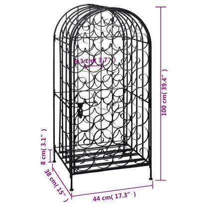 Garrafeira de metal, suporte para 35 garrafas de vinho