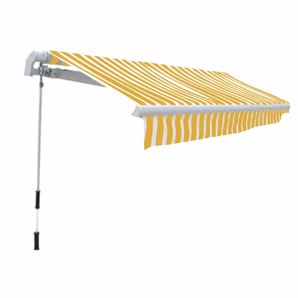 Lona de toldo, parte superior, em branco e amarelo 3 x 2,5 m