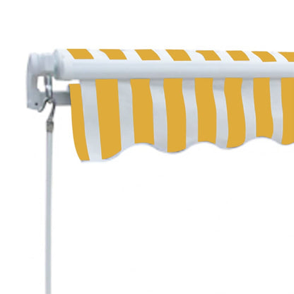 Lona de toldo, parte superior, em branco e amarelo 3 x 2,5 m