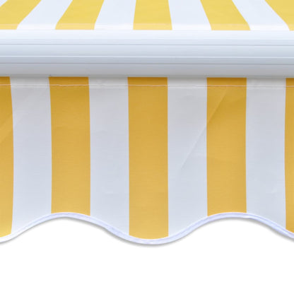 Lona de toldo, parte superior, em branco e amarelo 3 x 2,5 m