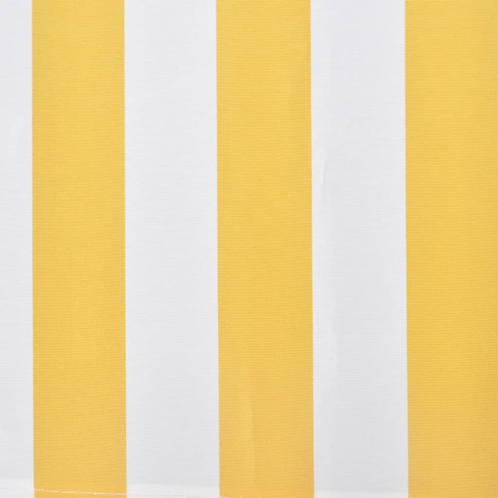 Lona de toldo, parte superior, em branco e amarelo 3 x 2,5 m