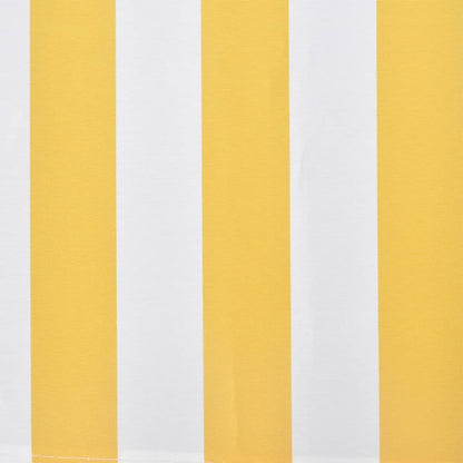 Lona de toldo, parte superior, em branco e amarelo 3 x 2,5 m