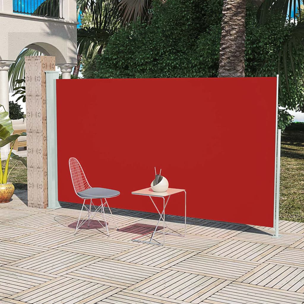 Toldo lateral para pátio/terraço 160 x 300 cm vermelho