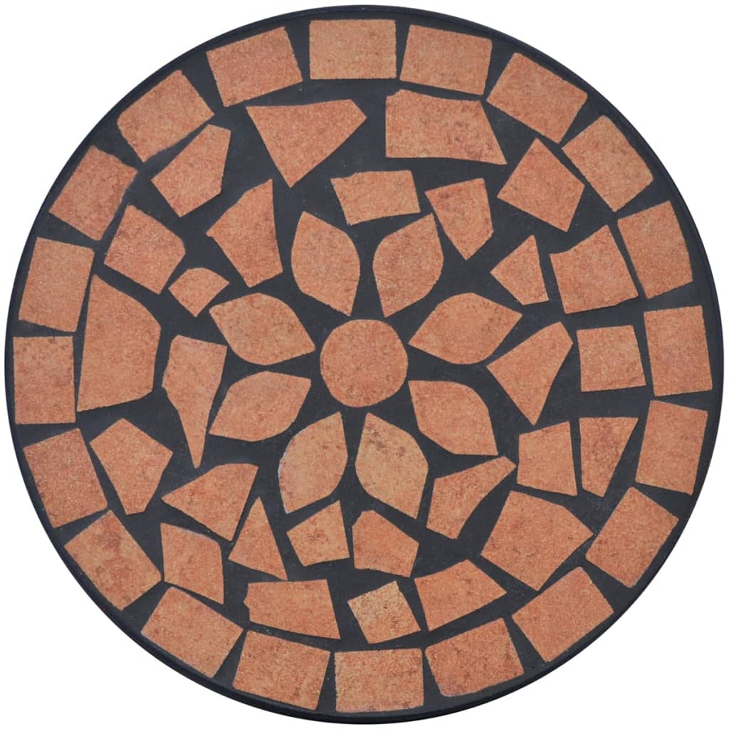 Mesa de apoio para plantas em mosaico terracota