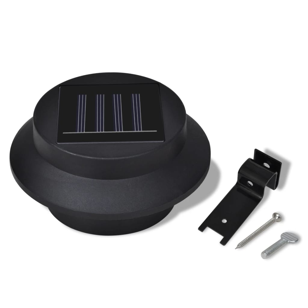 Conjunto Lâmpada Solar 6 Peças de Exterior para a Cerca Calha