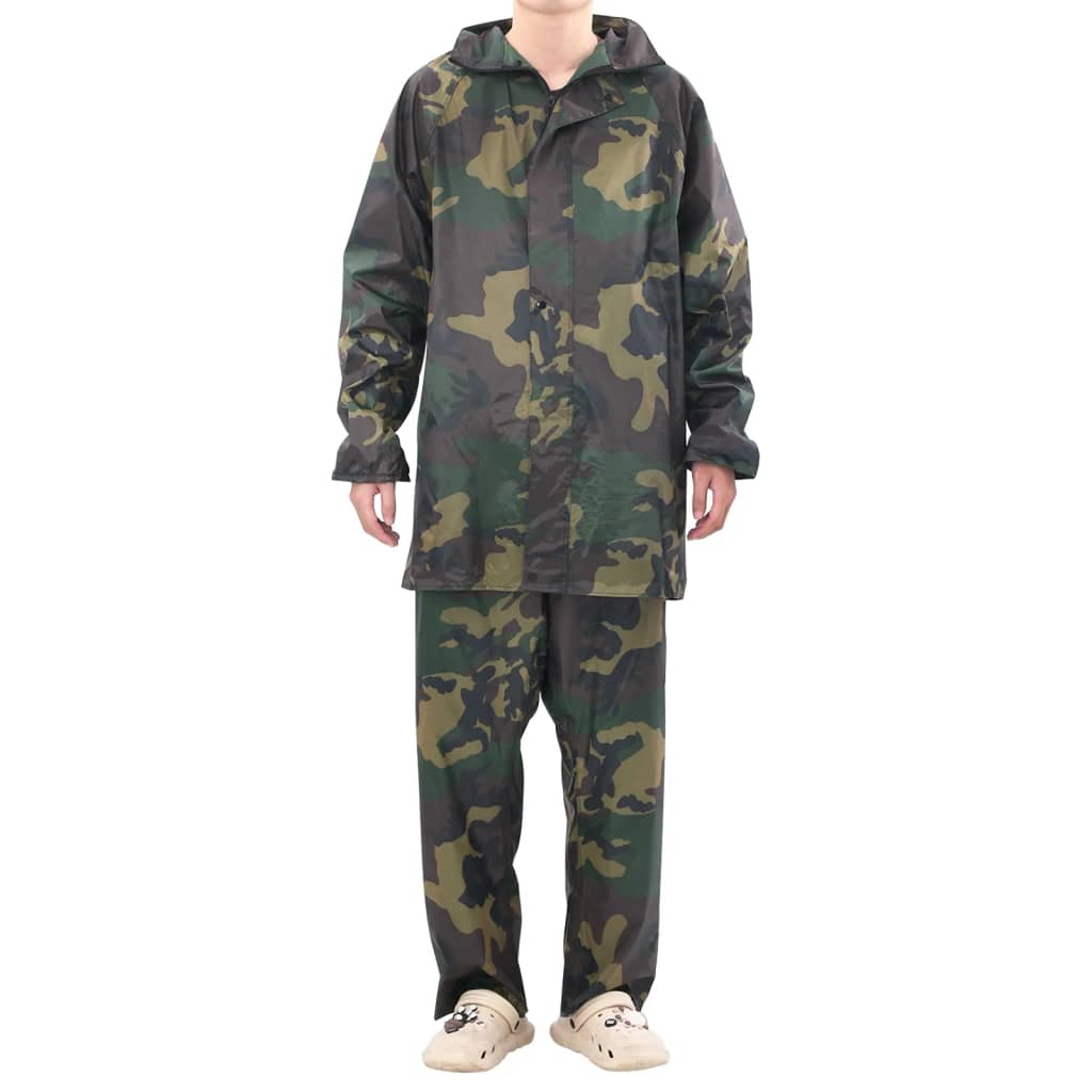 Terno de chuva camuflagem XL