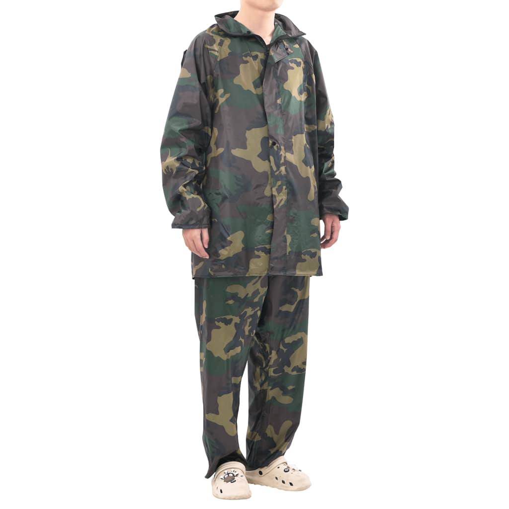 Terno de chuva camuflagem XL