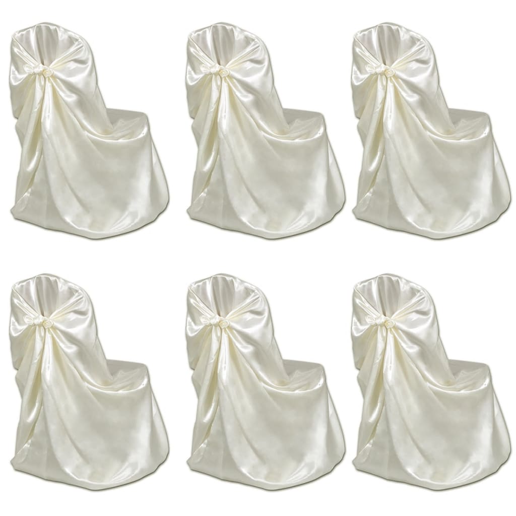 Capa cor creme 6 pcs para banquetes de casamentos