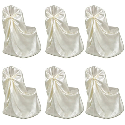 Capa cor creme 6 pcs para banquetes de casamentos