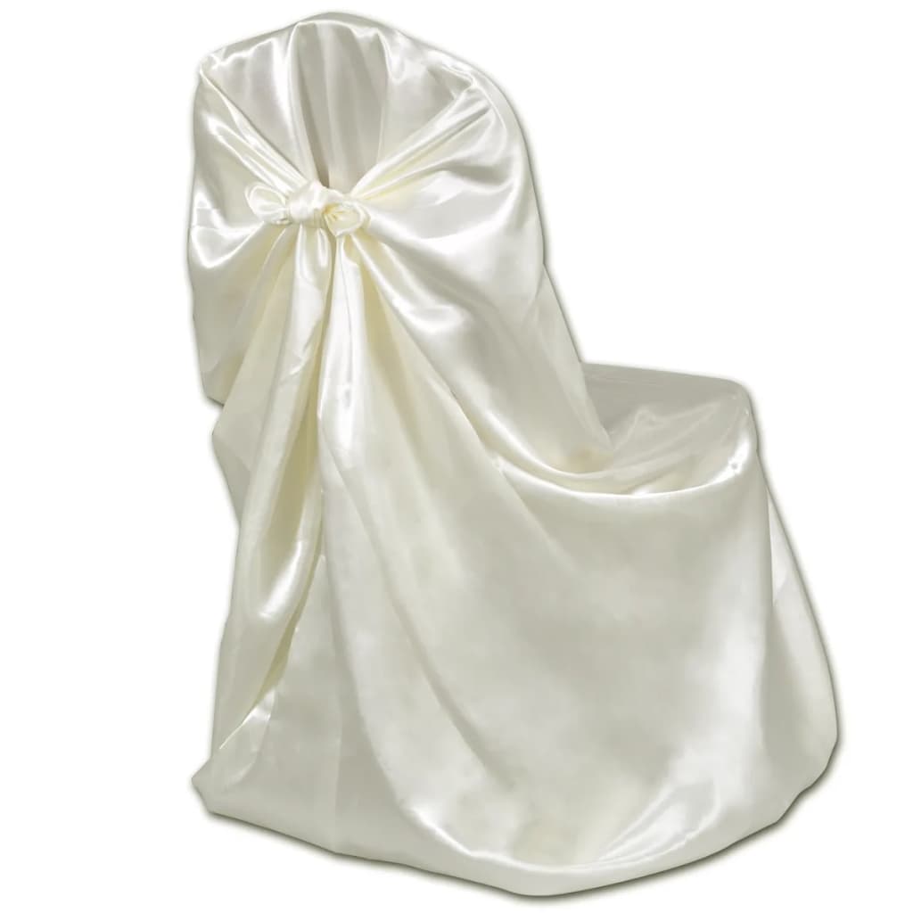 Capa cor creme 6 pcs para banquetes de casamentos