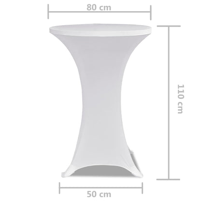 Toalha de Mesa elástica Ø80, Branca / 2 peças