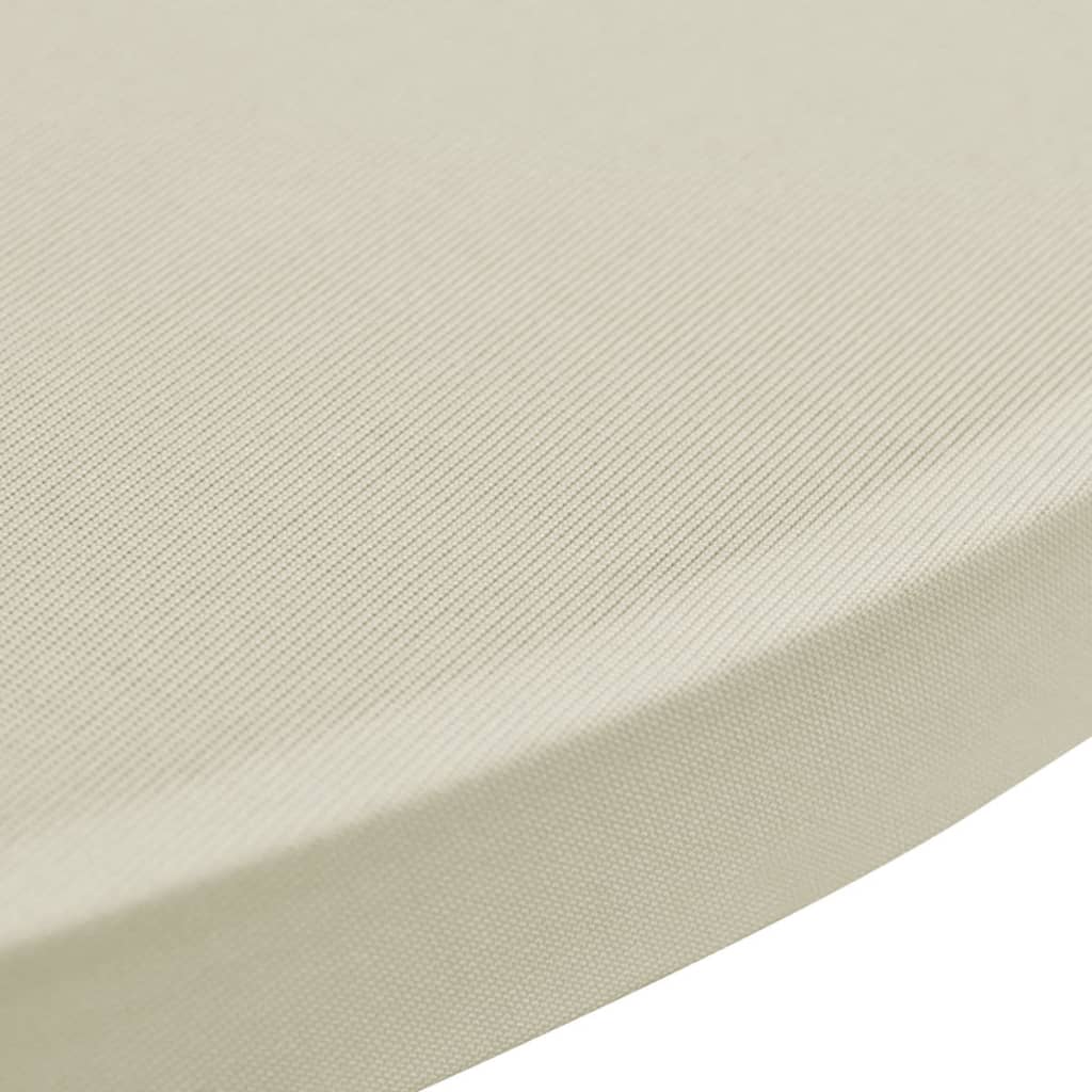 Toalha de Mesa elástica Ø60, Creme / 2 peças