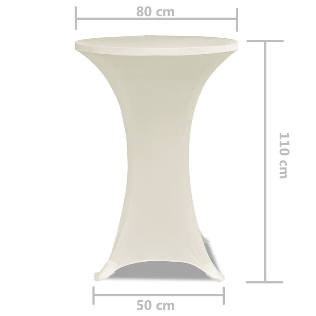 Toalha de Mesa elástica Ø80, Creme / 2 peças