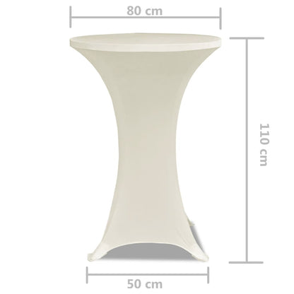 Toalha de Mesa elástica Ø80, Creme / 2 peças