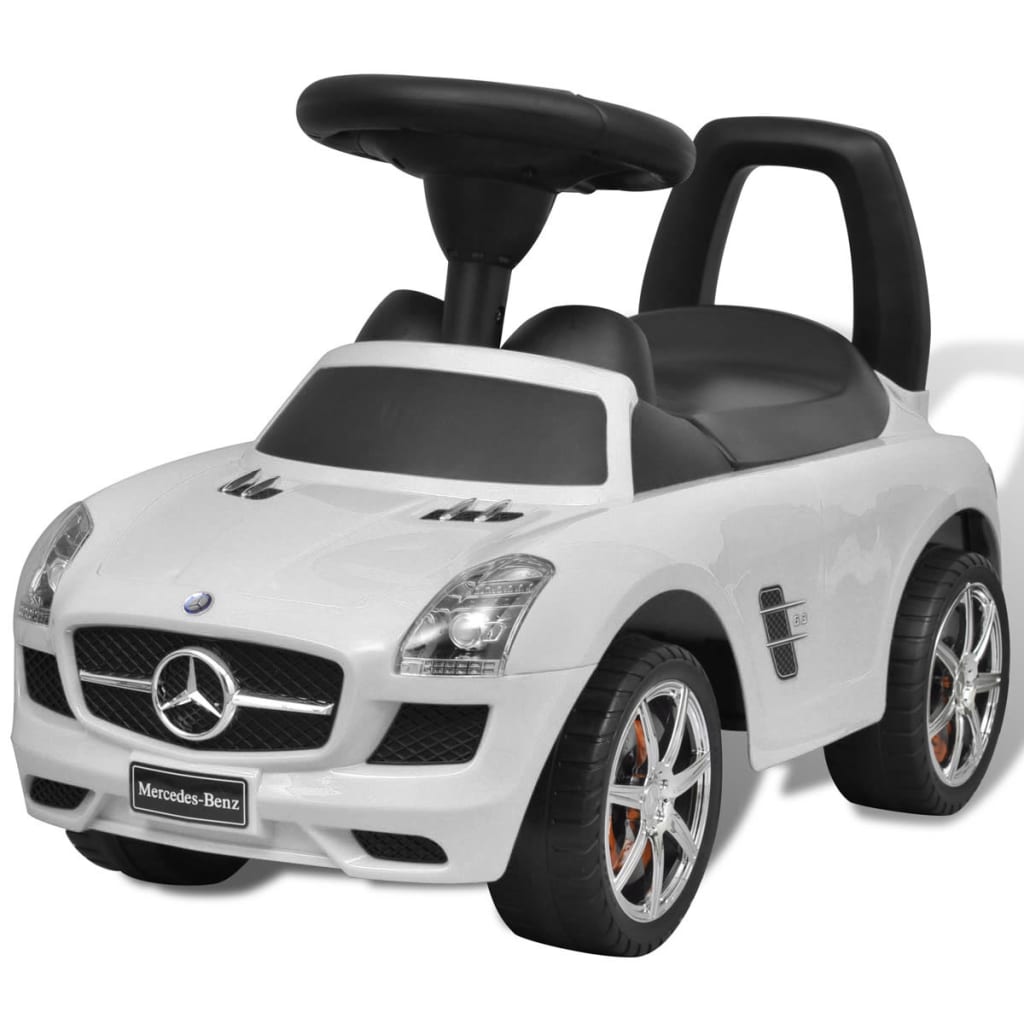 Mini-Carro Infantil de Impulso com Pés, Mercedes Benz, Branco