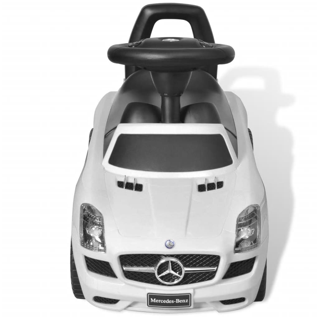 Mini-Carro Infantil de Impulso com Pés, Mercedes Benz, Branco