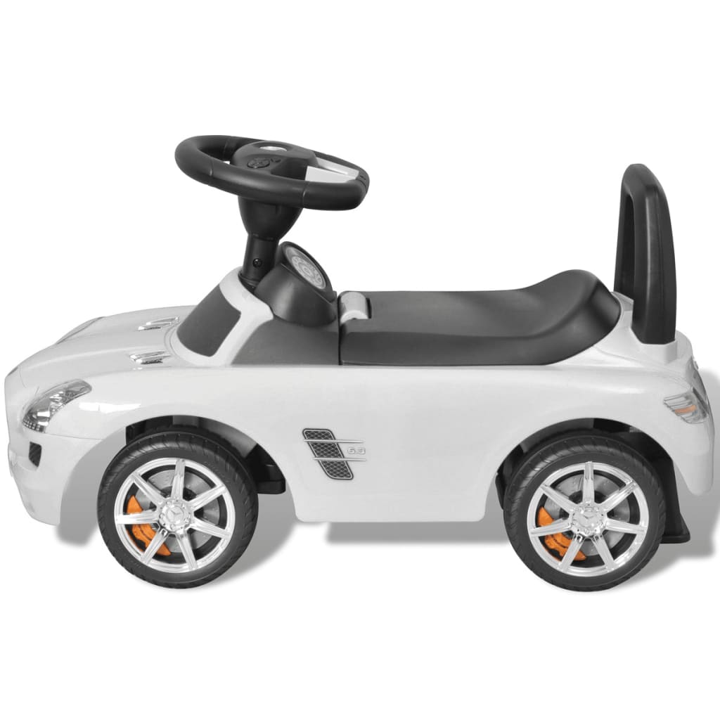 Mini-Carro Infantil de Impulso com Pés, Mercedes Benz, Branco