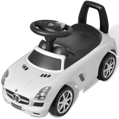 Mini-Carro Infantil de Impulso com Pés, Mercedes Benz, Branco