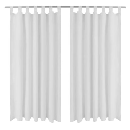 Cortinas de cetim com presilhas, 2 pcs 140 x 175 cm branco