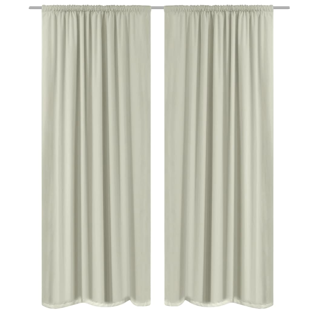 Cortinas blackout 2 pcs camada dupla 140 x 245 cm creme