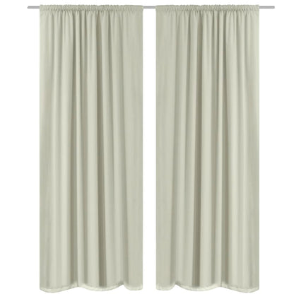 Cortinas blackout 2 pcs camada dupla 140 x 245 cm creme