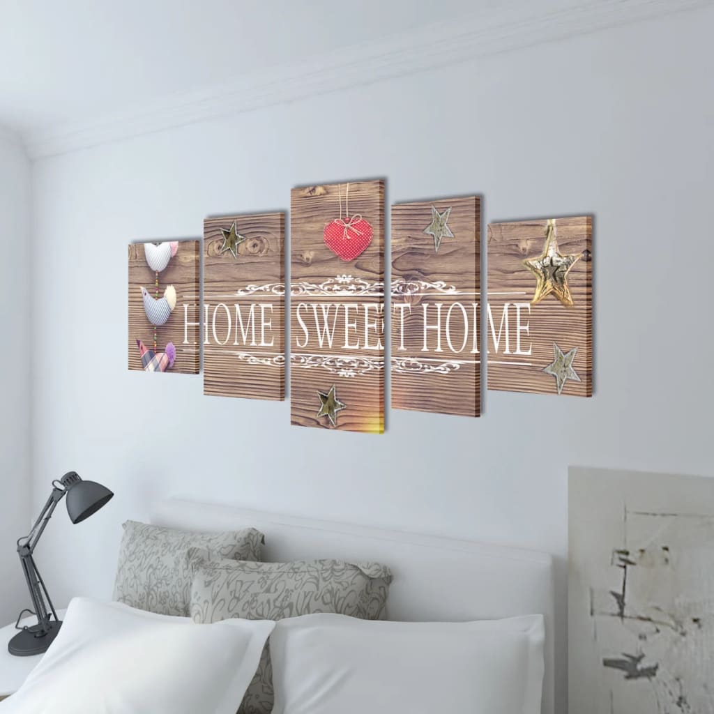 Políptico design "Home sweet home" 100 x 50