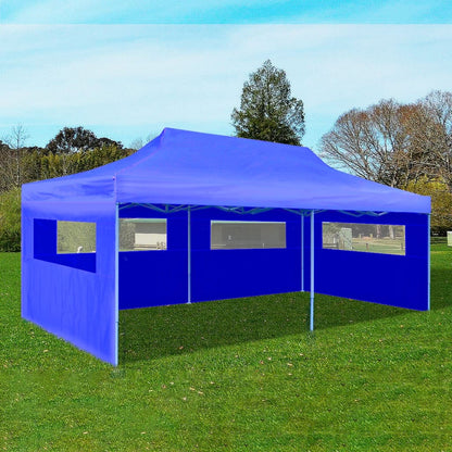 Tenda 3x6m Paddock Dobrável com Estrutura em Aço - Azul