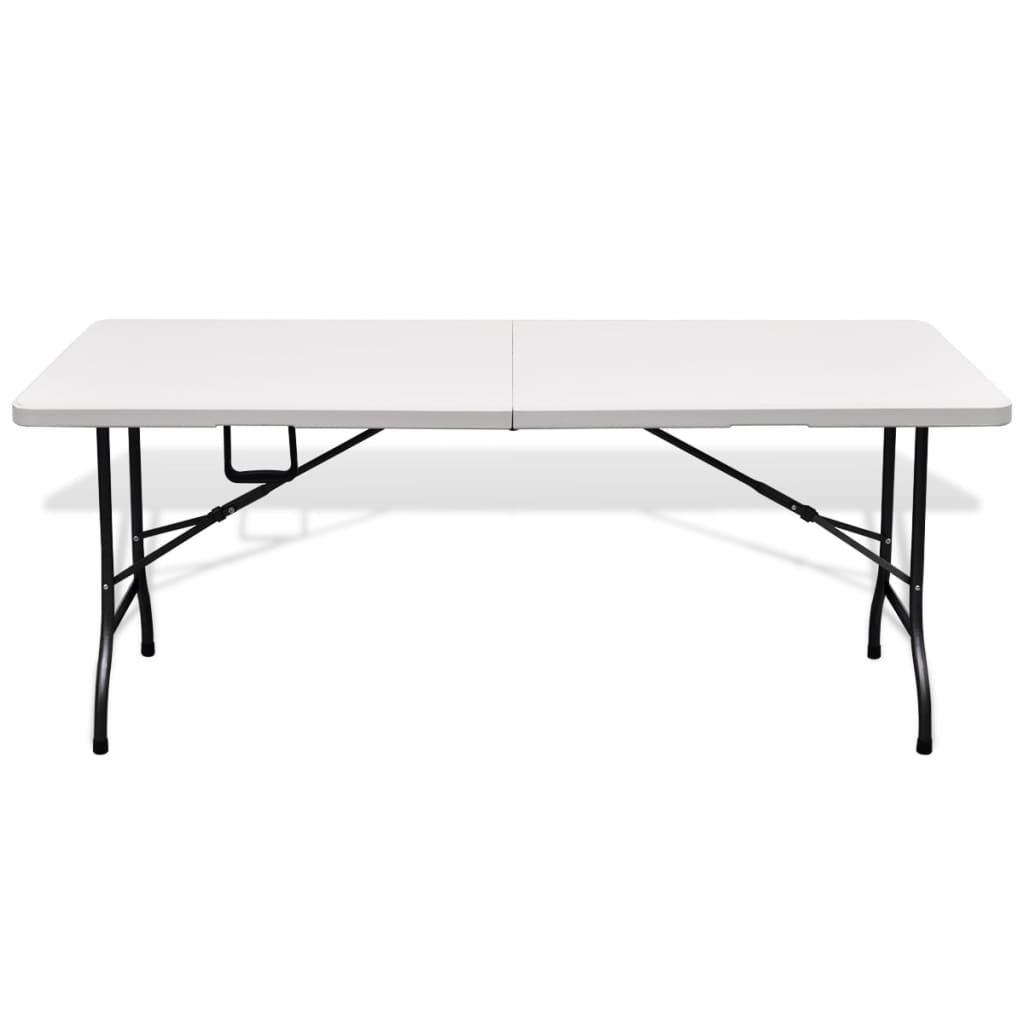 Mesa de jardim dobrável 180x75x74 cm PEAD branco