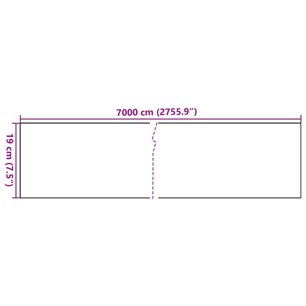 Painel de privacidade para jardim 70x0,19 m PVC cinzento-escuro