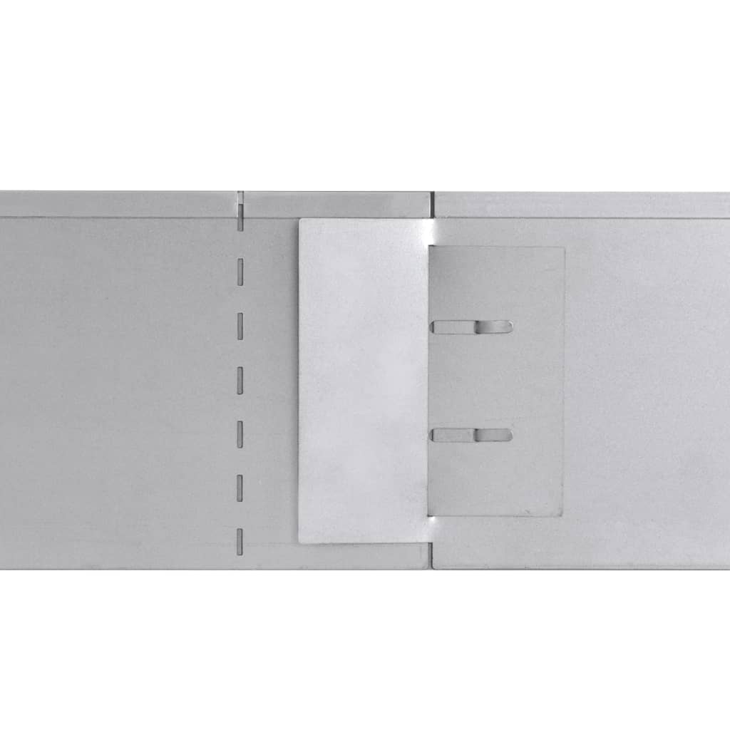 Conjunto 5 painéis vedação relvado 100 x 14 cm aço galvanizado