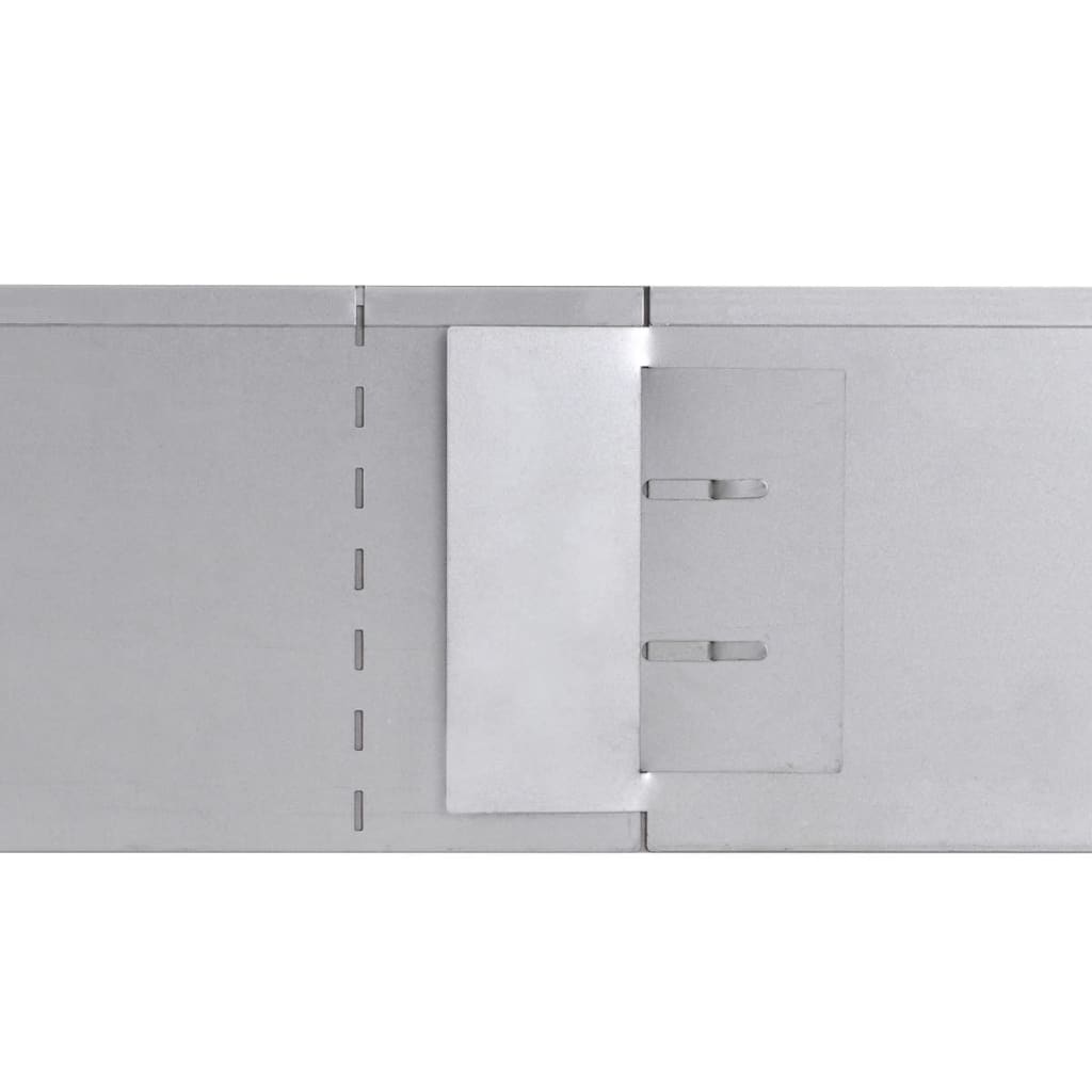 Conjunto 10 painéis vedação relvado 100 x 14 cm aço galvanizado