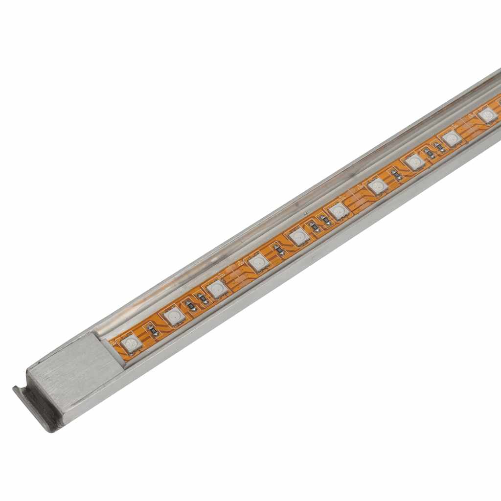 Fonte para piscina retangular com LEDs 30 cm aço inoxidável