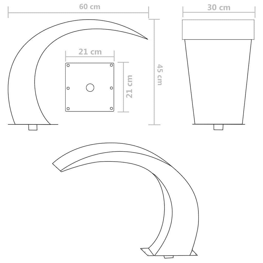 Fonte Lart para Piscina em Inox - Design Moderno