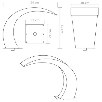 Fonte Lart para Piscina em Inox - Design Moderno