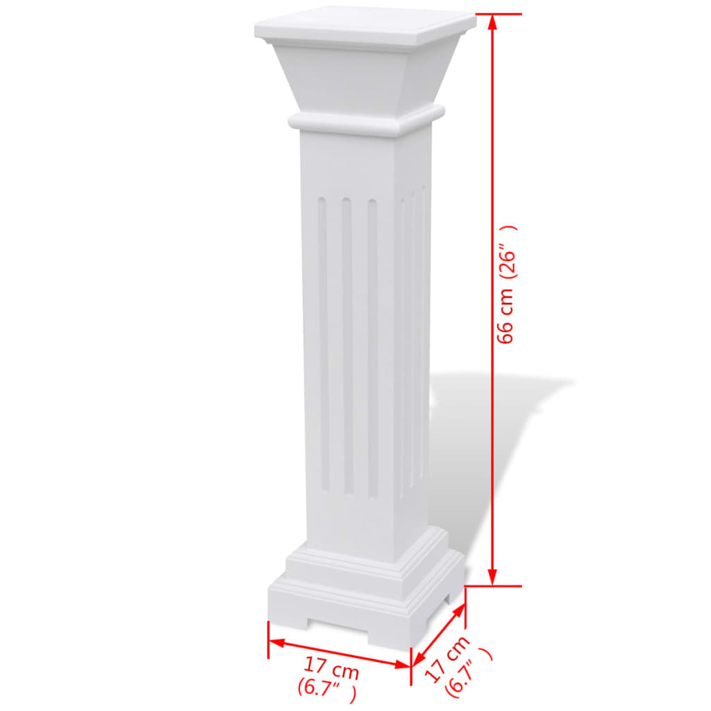 Coluna clássica quadrada / suporte para plantas MDF