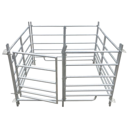 Curral/recinto para ovelhas c/ 4 painéis aço galvanizado 137x137x92 cm