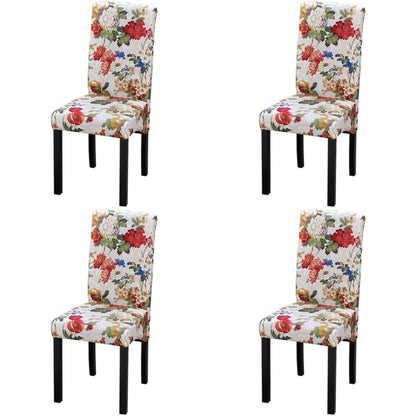 242399 vidaXL Dining Chairs 4 pcs Multicolour Fabric