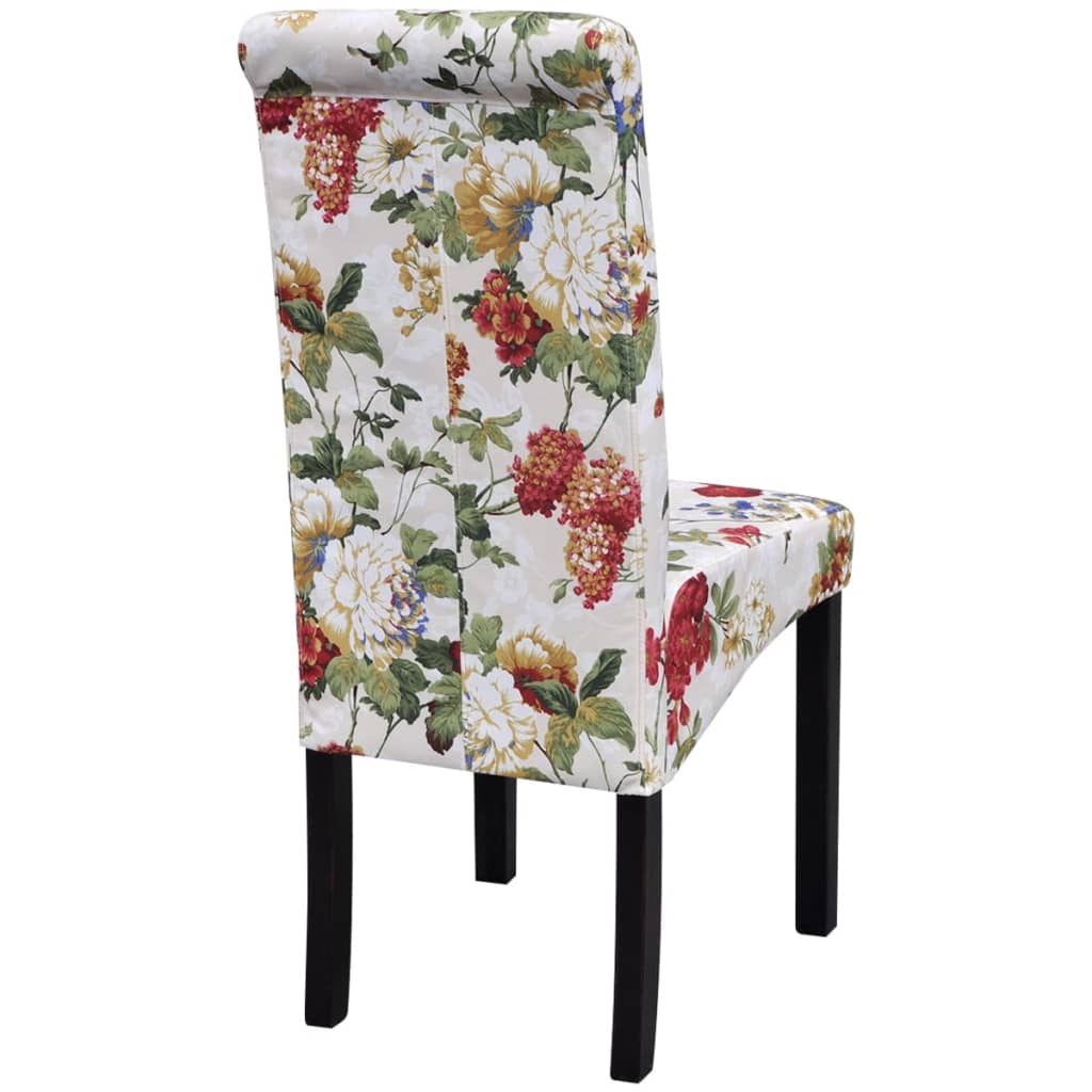 242399 vidaXL Dining Chairs 4 pcs Multicolour Fabric