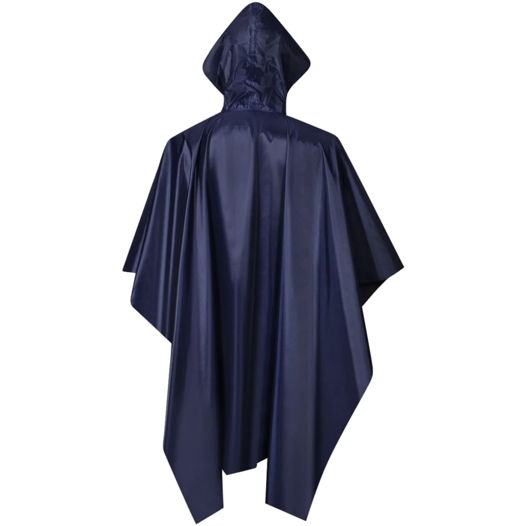 Poncho para chuva impermeável campismo/caminhadas azul-marinho