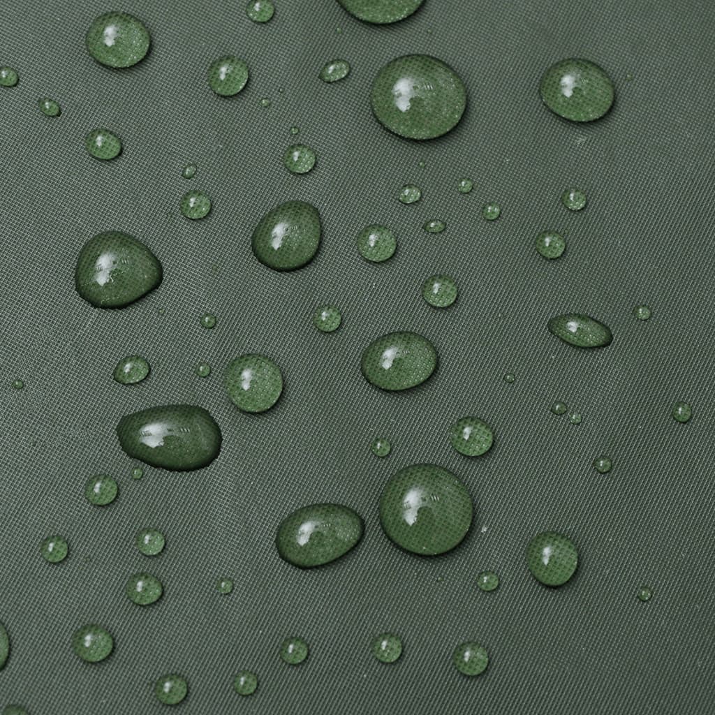 Capa de chuva comprida resistente e impermeável + capuz verde L