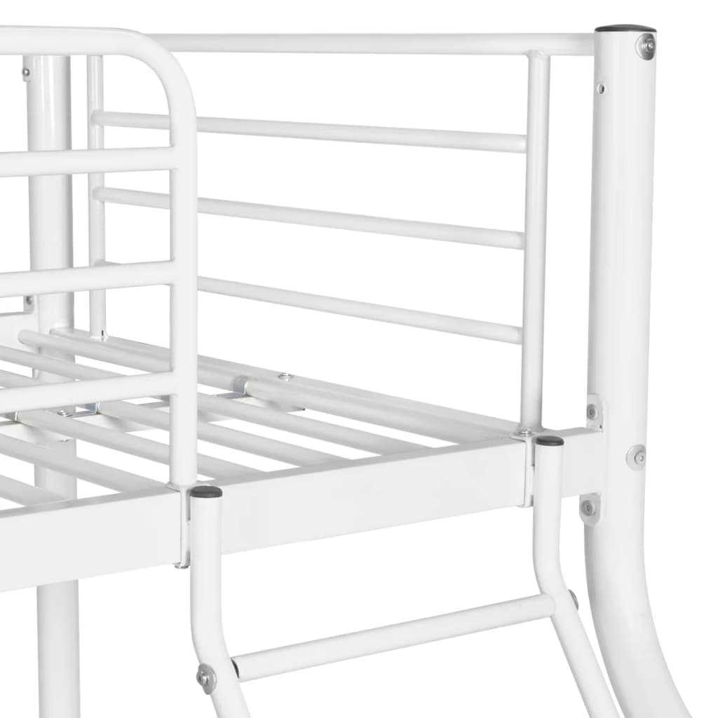 Estrutura de beliche infantil 140x200/90x200 cm metal branco