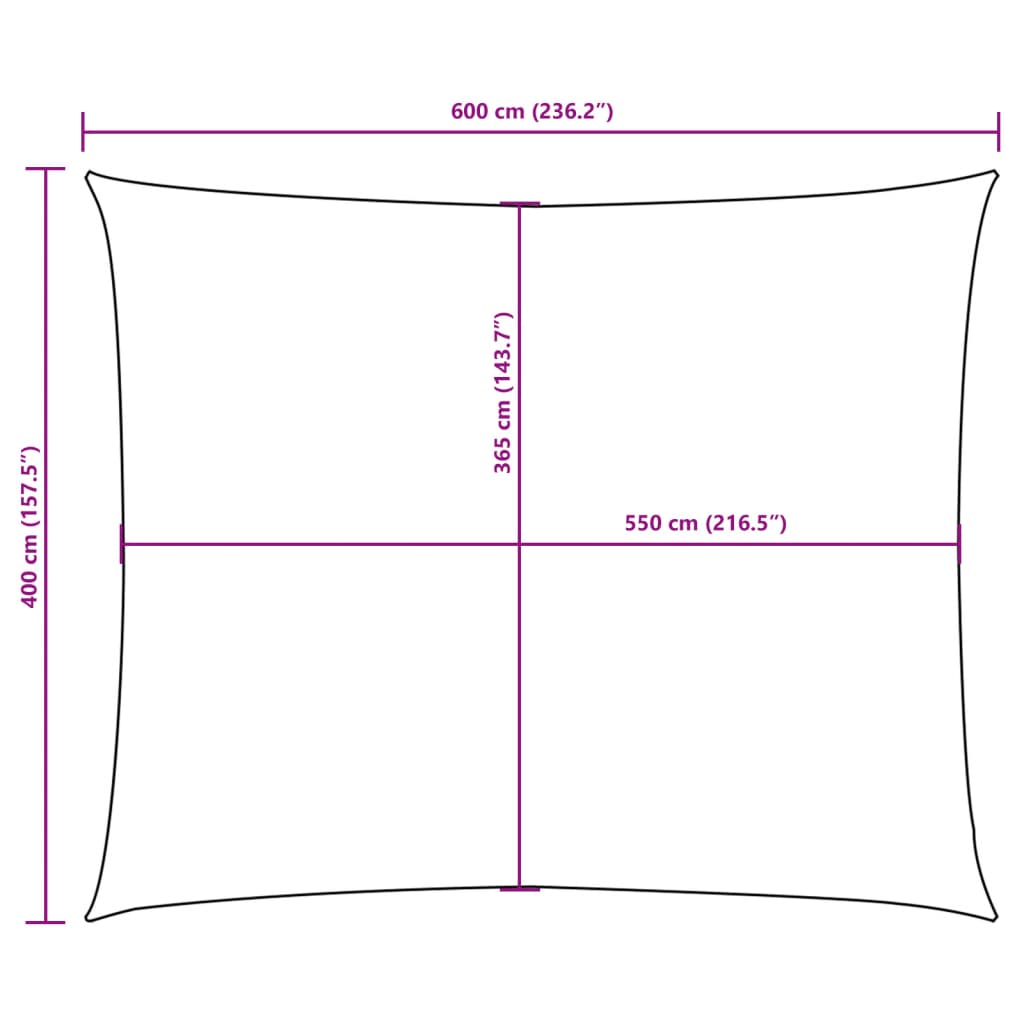 Guarda-Sol tecido Oxford retangular 4 x 6 m creme