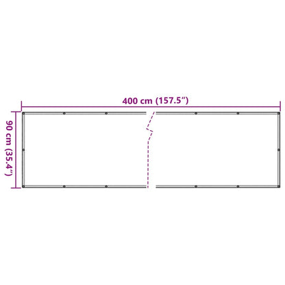 Tela varanda tecido Oxford 90x400 cm antracite