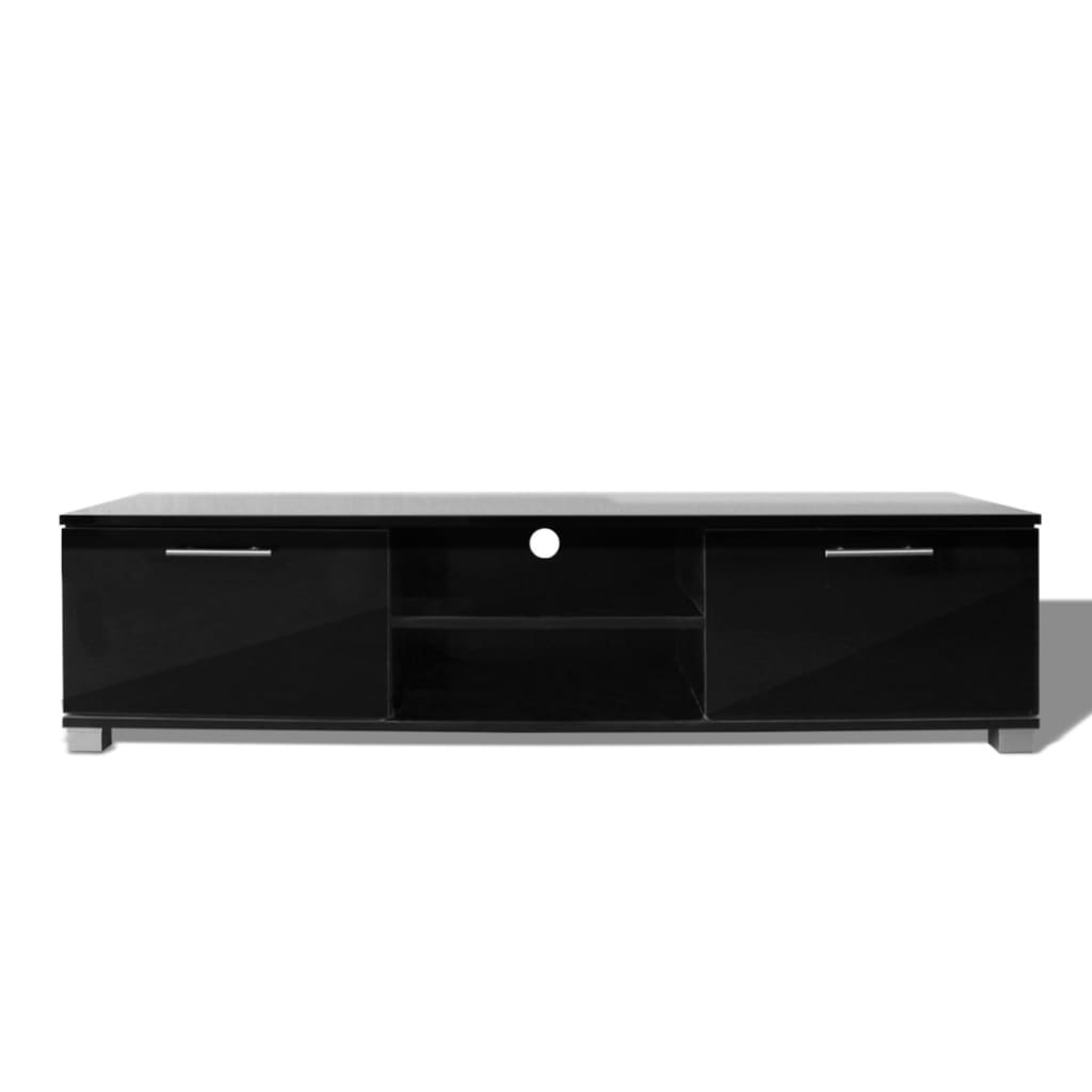 Móvel de TV Arcos de 120 cm - Preto Brilhante - Design Moderno